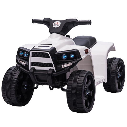 6 V Kids Ride on Cars Electric ATV for 18-36 months Toddlers White+Black