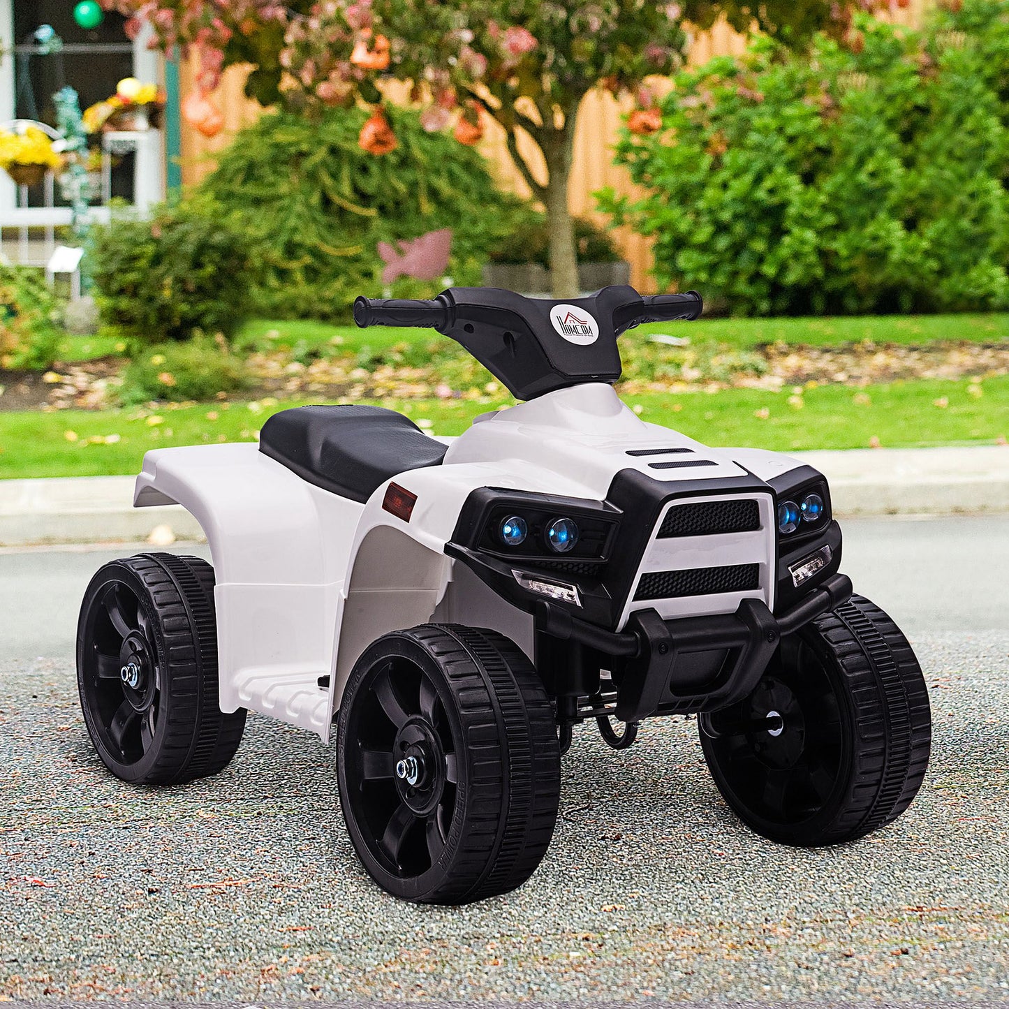6 V Kids Ride on Cars Electric ATV for 18-36 months Toddlers White+Black