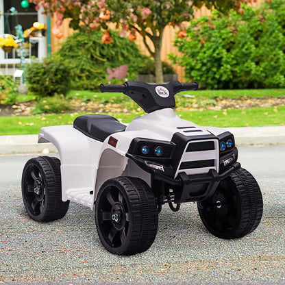 6 V Kids Ride on Cars Electric ATV for 18-36 months Toddlers White+Black