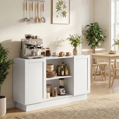 Sideboard Buffet Cabinet, Modern Farmhouse Storage Cabinet, White