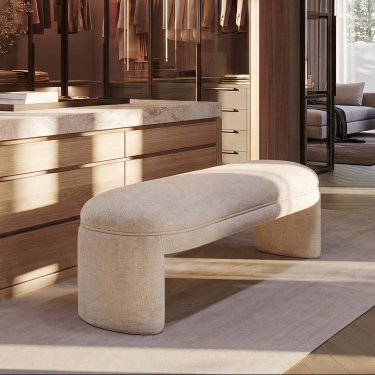 Bolo Bench – Light Taupe Chenille