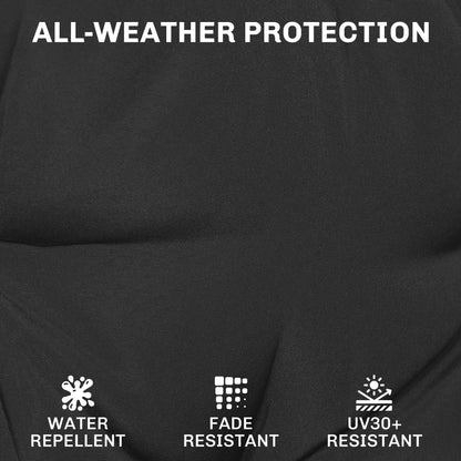 Outdoor Chair Seat Cushions Set of 2, Garden Chair Cushions, Black