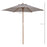 2.5m Wood Garden Parasol Sun Shade Patio Outdoor Wooden Umbrella Canopy Grey