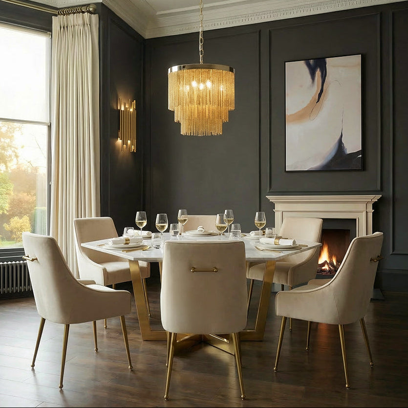 Kronos Brass Dining Table
