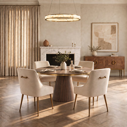 Brewster 4-6 Seat Walnut Dining Table