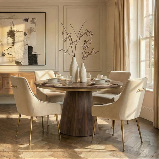 Brewster 4-6 Seat Walnut Dining Table