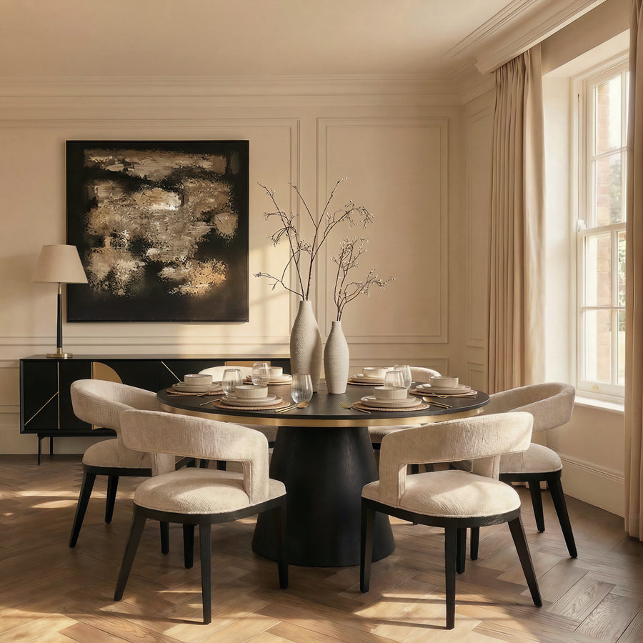 Brewster 6-8 Seat Black Dining Table