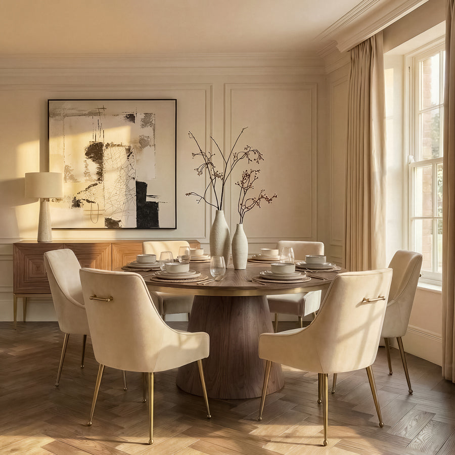 Brewster 6-8 Seat Walnut Dining Table