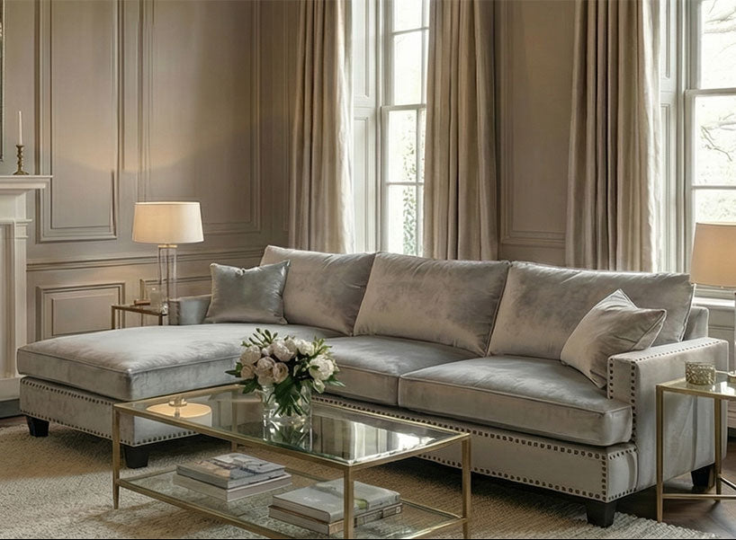 Brunswick Universal Corner Sofa – Dove grey
