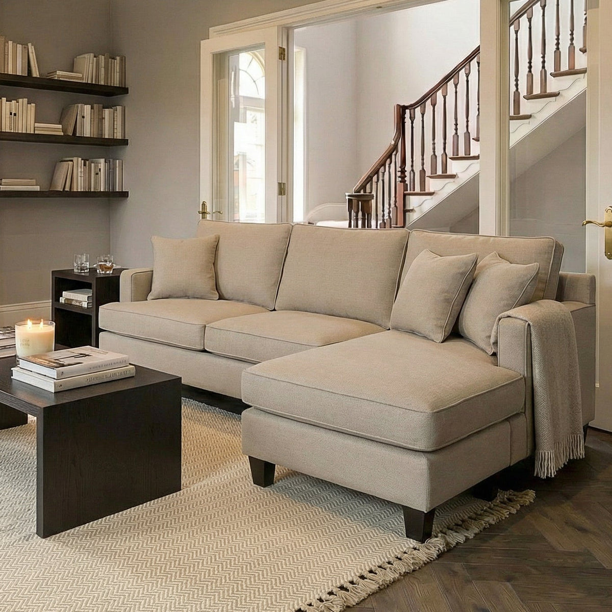 Brunswick Universal Corner Sofa – Limestone