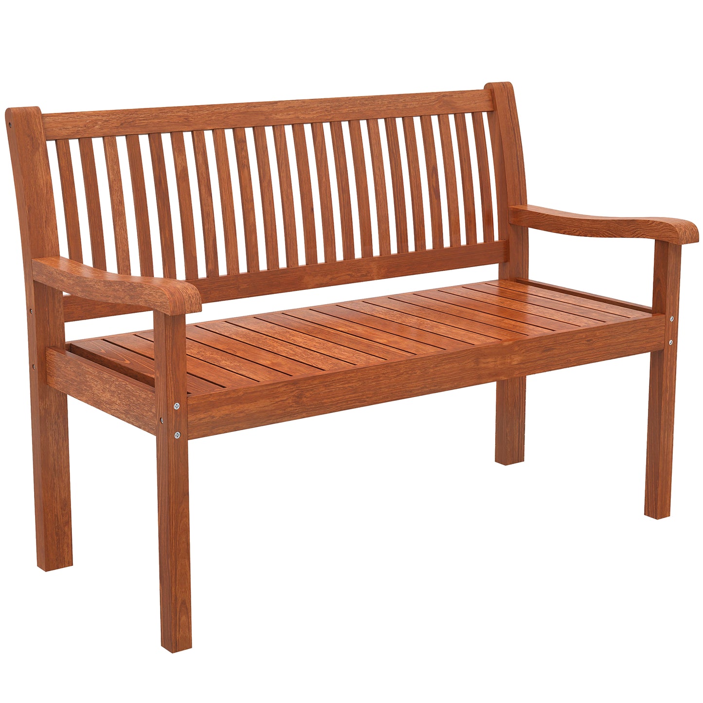 Garden Bench 2 Seater, Wooden Outdoor Bench with Waterproof Cover