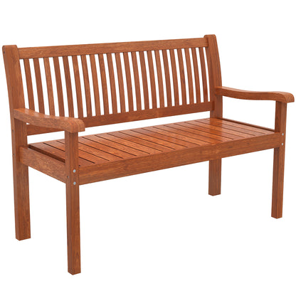 Garden Bench 2 Seater, Wooden Outdoor Bench with Waterproof Cover
