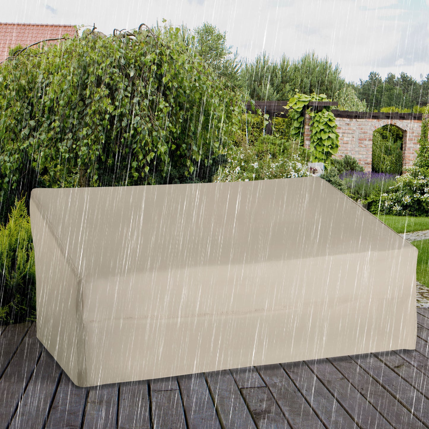 3 Seater Rain Cover Garden Sofa Chair Bench Protector 218x111x101cm