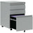 Vinsetto 3 Drawer File Cabinet, Lockable Metal Filling Cabinet, Grey