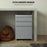 Vinsetto 3 Drawer File Cabinet, Lockable Metal Filling Cabinet, Grey