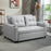 2 Seater Pull Out Sofa Bed with Pockets for Living Room Light Grey