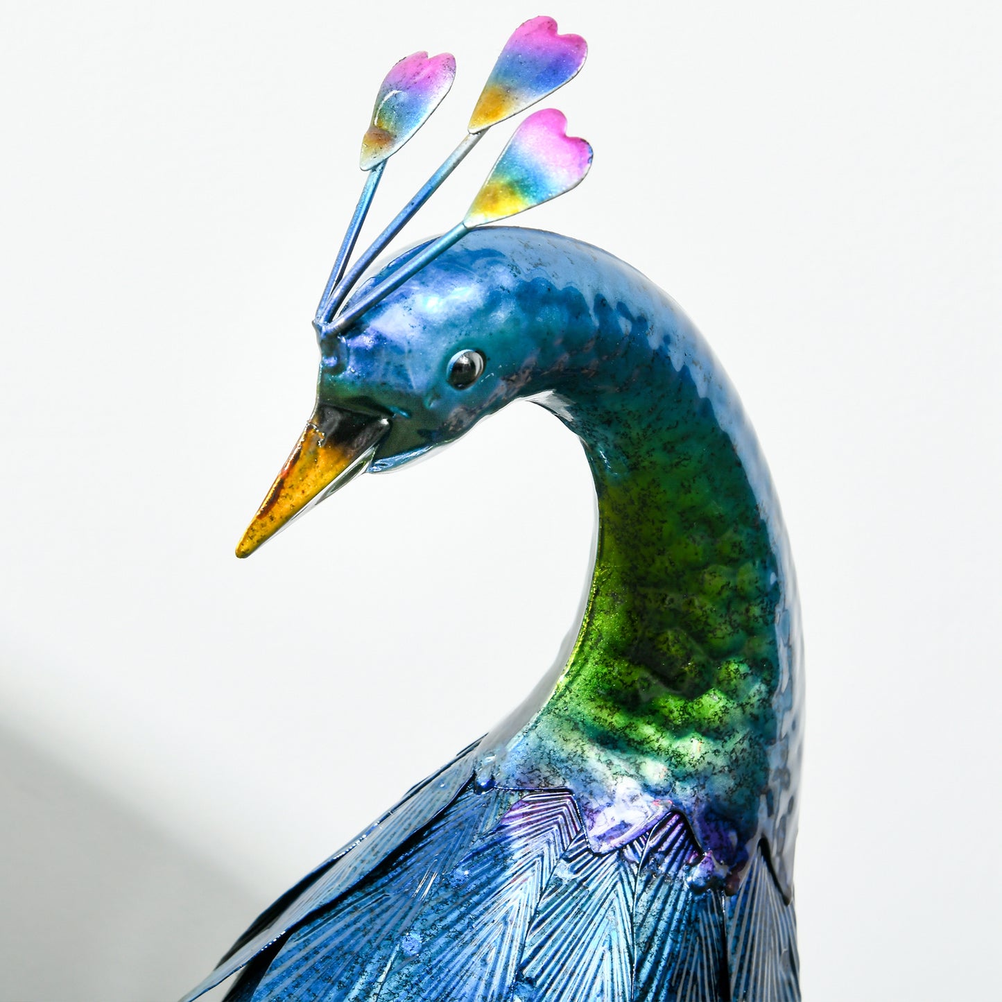 Peacock Garden Statues Sculptures for Decorations and Gifts, Steel