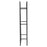 150cm Tall Metal Firewood Log Holder Rack Double Tier w/ Balanced Base Side Rails Indoor Outdoor Traditional Fireplace Log Storage Cradle