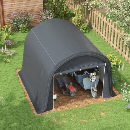 3 x 3(m) Garden Storage Tent, Heavy Duty Outdoor Shed, Grey