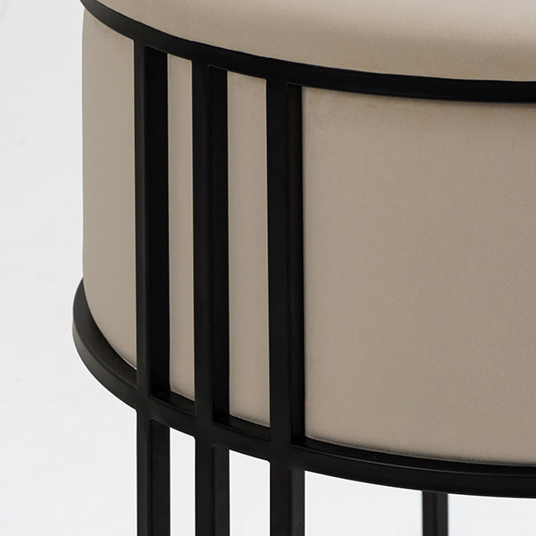 Aria Counter Stool – Taupe – Black Frame