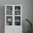 Modern Bookcase Display Storage Cabinet w/ Doors Adjustable Shelves