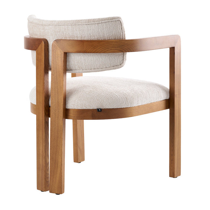 Jolie Dining Chair – Light taupe – Chestnut Frame
