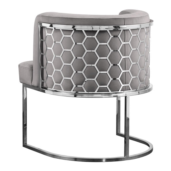 Alveare Dining Chair Silver - Dove Grey