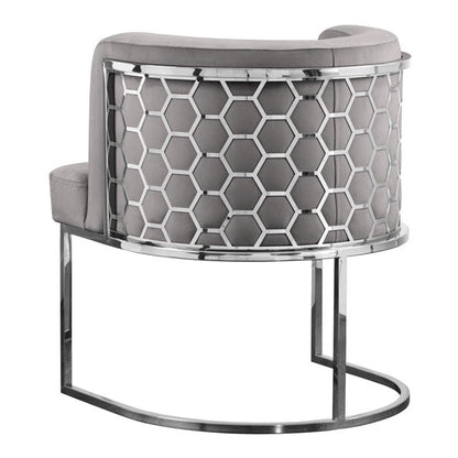 Alveare Dining Chair Silver - Dove Grey