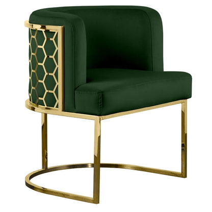 Alveare Dining Chair Brass - Bottle Green