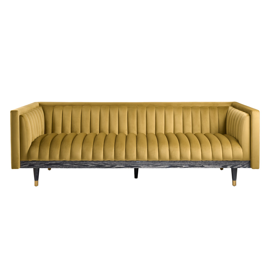 Metz Three Seater Sofa - Olive