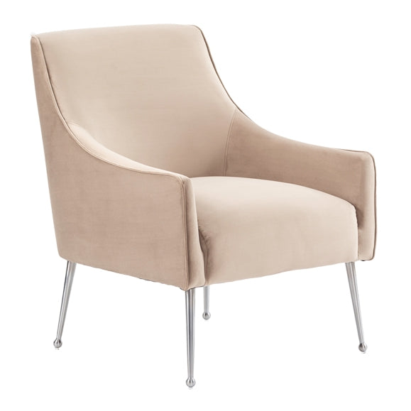 Mason lounge Chair - Taupe – Silver Legs