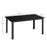 Outdoor Dining Table for 6, Aluminium Rectangular Garden Table with Tempered Glass Tabletop for Yard, Deck, Patio, Black