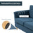 Compact Loveseat Sofa, Modern 2 Seater Sofa for Living Room with Wood Legs and Armrests, Blue