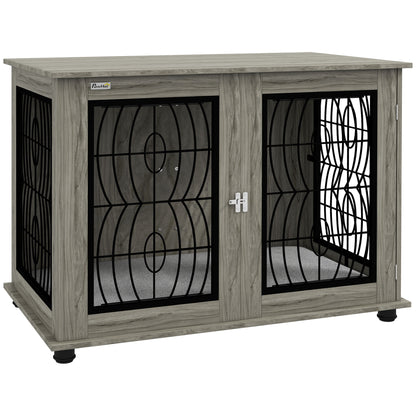 Dog Crate Furniture, 37" End Table for Large Dogs w/ Cushion