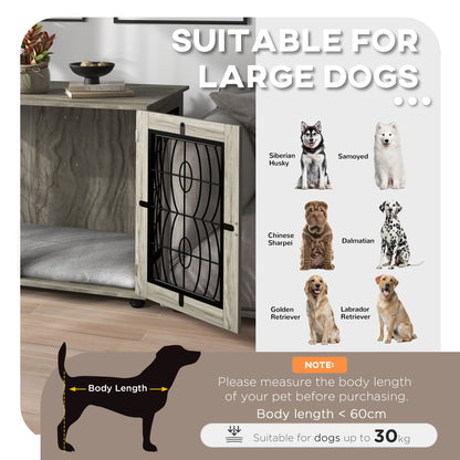 Dog Crate Furniture, 37" End Table for Large Dogs w/ Cushion