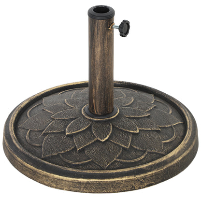 12kg Resin Garden Parasol Base Sun Umbrella Base, Bronze Tone