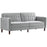 Modern Convertible Sofa Futon Velvet-Touch Tufted Couch Compact Loveseat with Adjustable Split Back, Grey