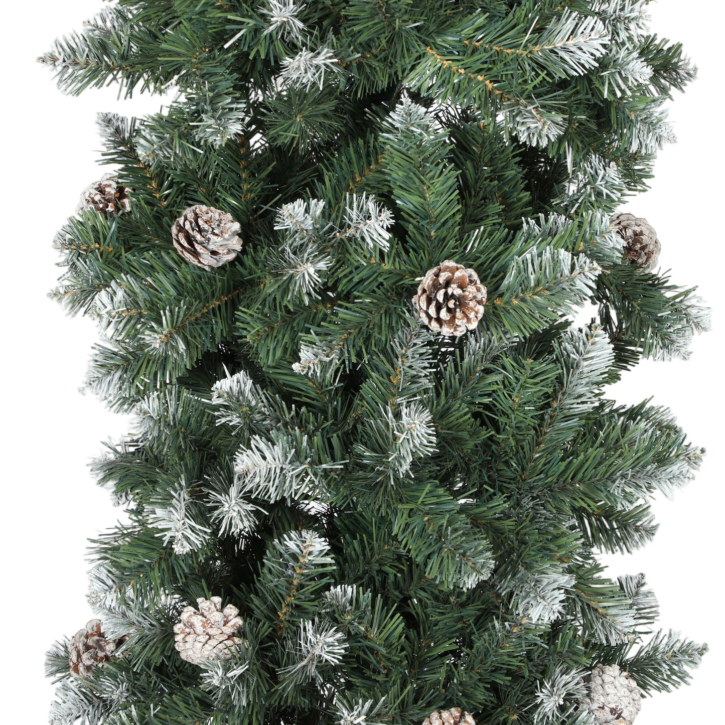 8.2 ft Snow Frosted Christmas Tree Arch, Doorway Decor with 2100 Tips