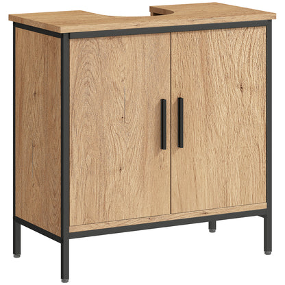 Under Sink Cabinet with Doors for Basin without or with Pedestal Oak