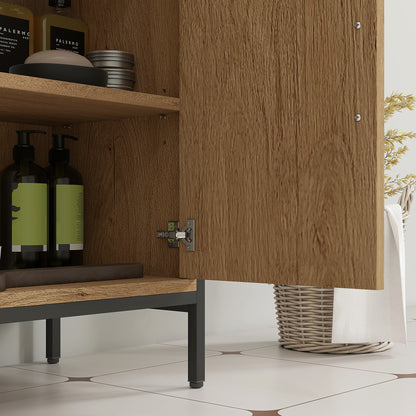 Under Sink Cabinet with Doors for Basin without or with Pedestal Oak