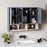 Bathroom Cabinet Wall Mounted Mirror Storage with Shelves Grey