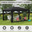 4 x 3 m Party Tent Wedding Gazebo Outdoor Waterproof PE Canopy Shade with Panel