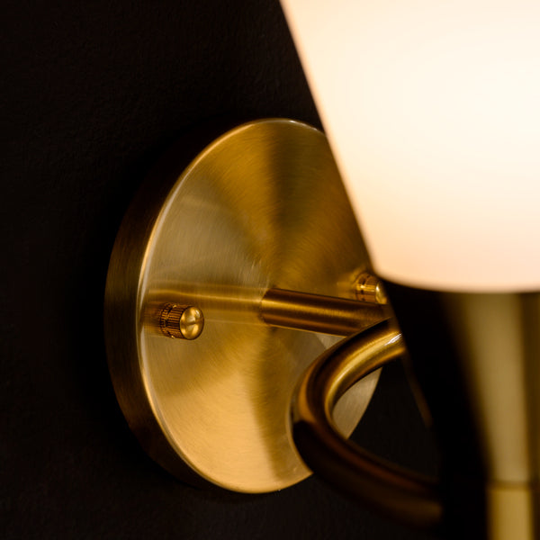 Camille Double Wall Light Brass