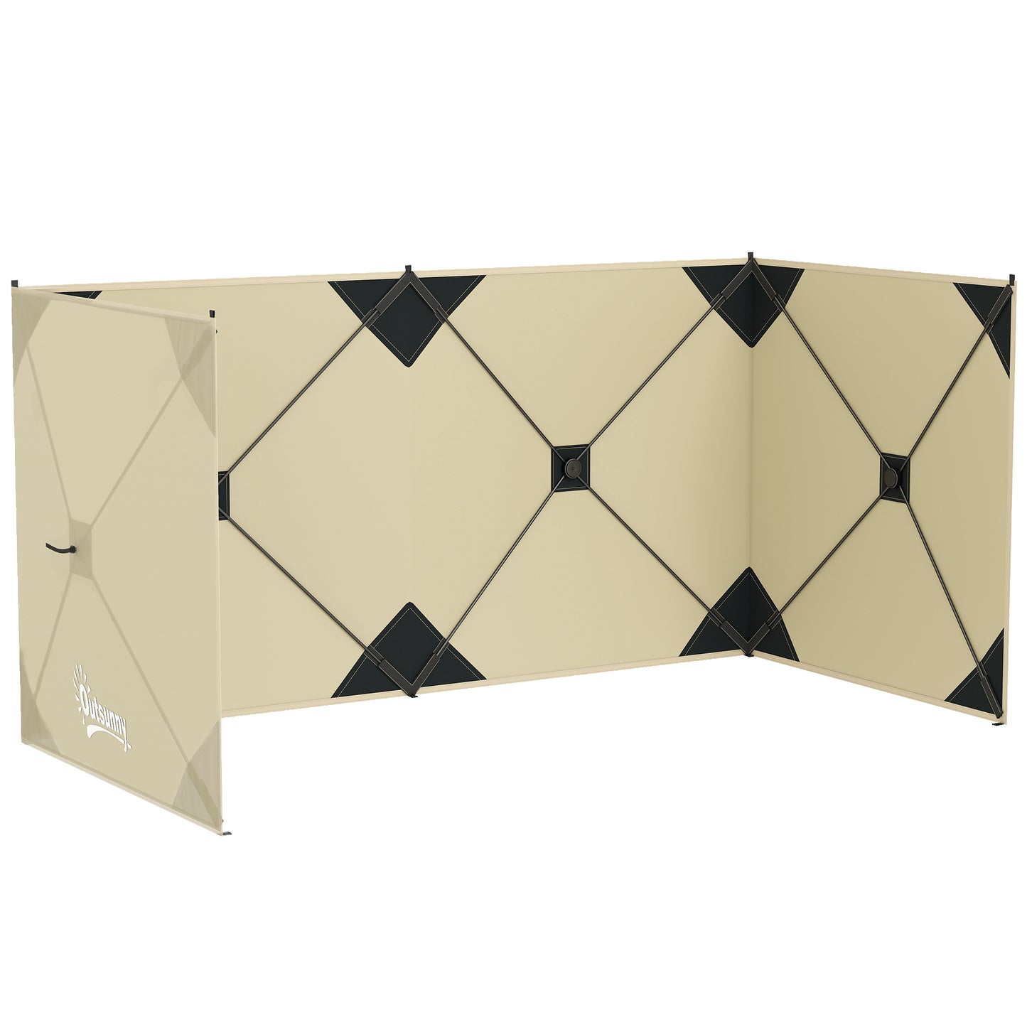 Camping Windbreak, Pop Up Hub Frame Windbreaker Blocker, Khaki