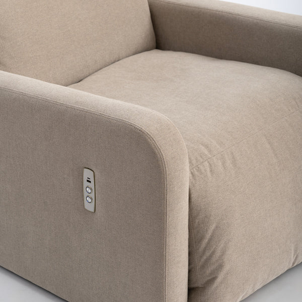 Lennox Electric Recliner Armchair - Taupe