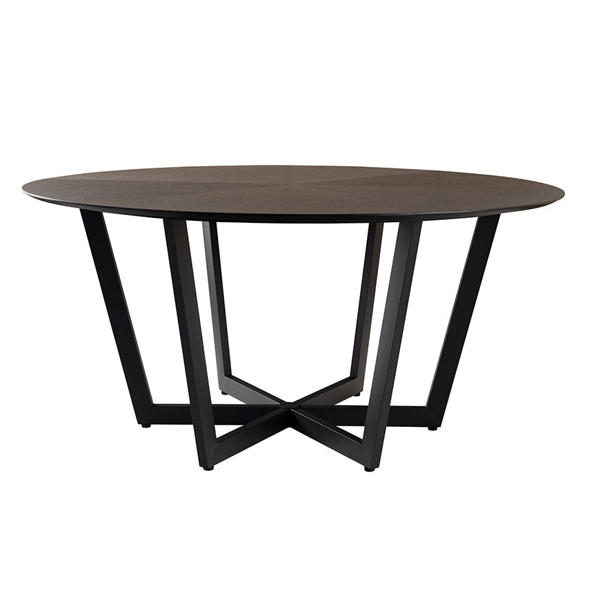 Juno Circular Dining Table and 6 Vista Dining chairs