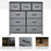 9 Drawers Storage Chest Dresser Organizer Unit w/ Foldable Bin