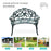 Cast Aluminium Outdoor Garden Patio Antique Rose Style Bench Porch Park Chair Seater - Green