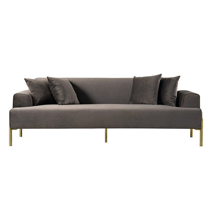 Duke Three Seat Sofa - Carbon - Brass base