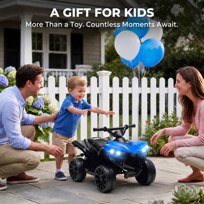 6V Kids ATV, Battery Powered Ride on Car for Ages 18-56 M, Blue